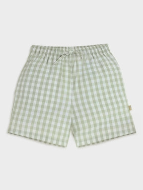 Checkered Green Shorts