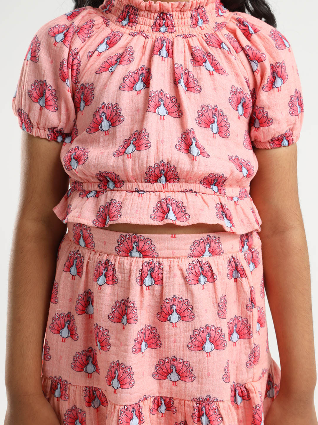 Printed Cotton Top & Skirt Set