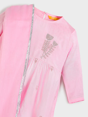 Pink Sharara Set with Dupatta
