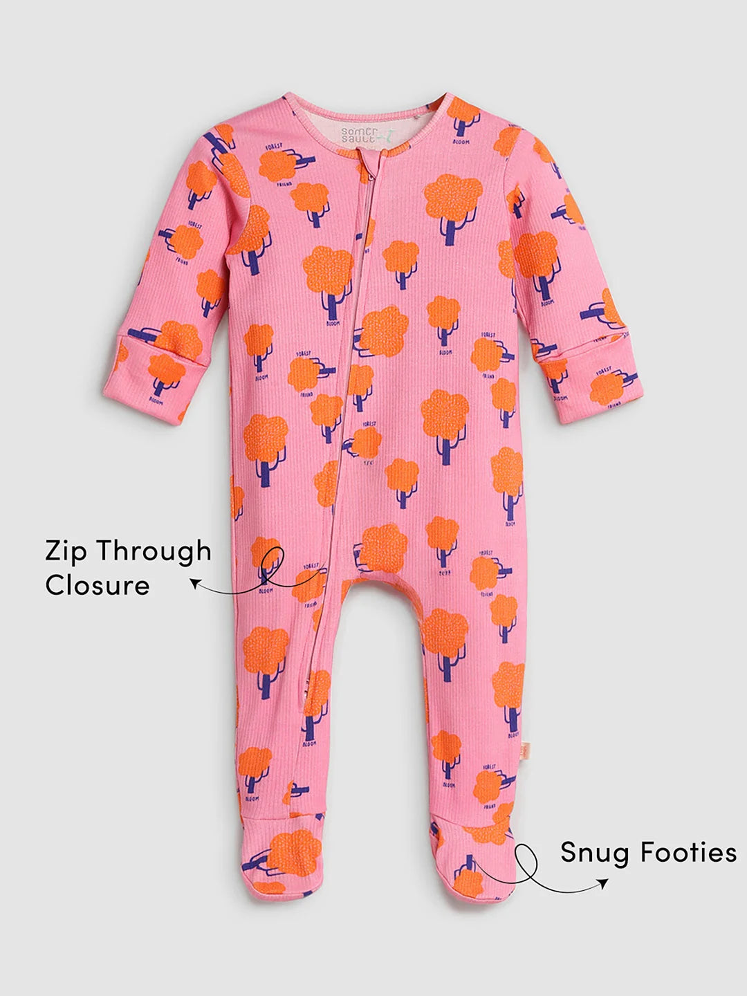 Printed Footed Cotton Sleepsuit