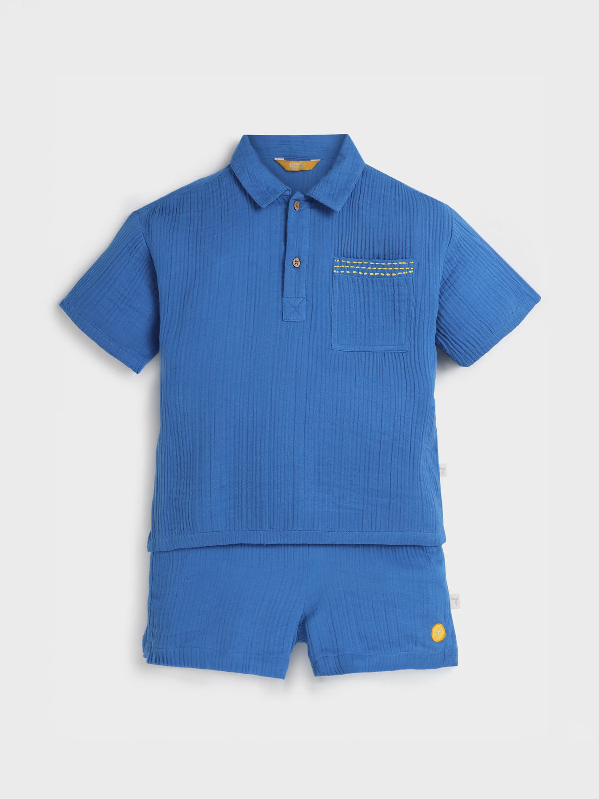 Classic Blue Polo Shirt & Shorts Set