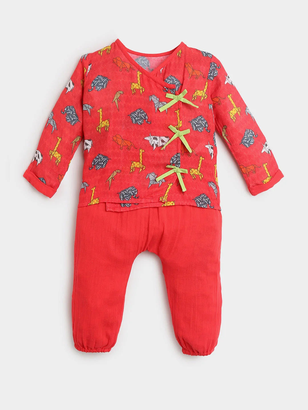 Happy Animal Kurta Set- Newborn