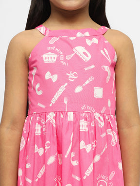 Baking Tool Cotton A-Line Dress