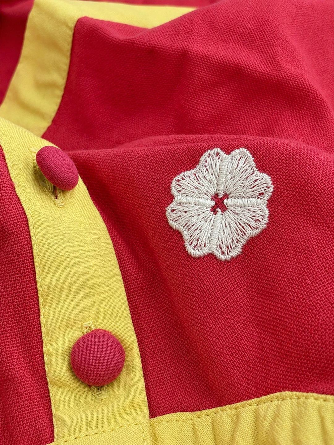 Red Orchid Nehru Jacket