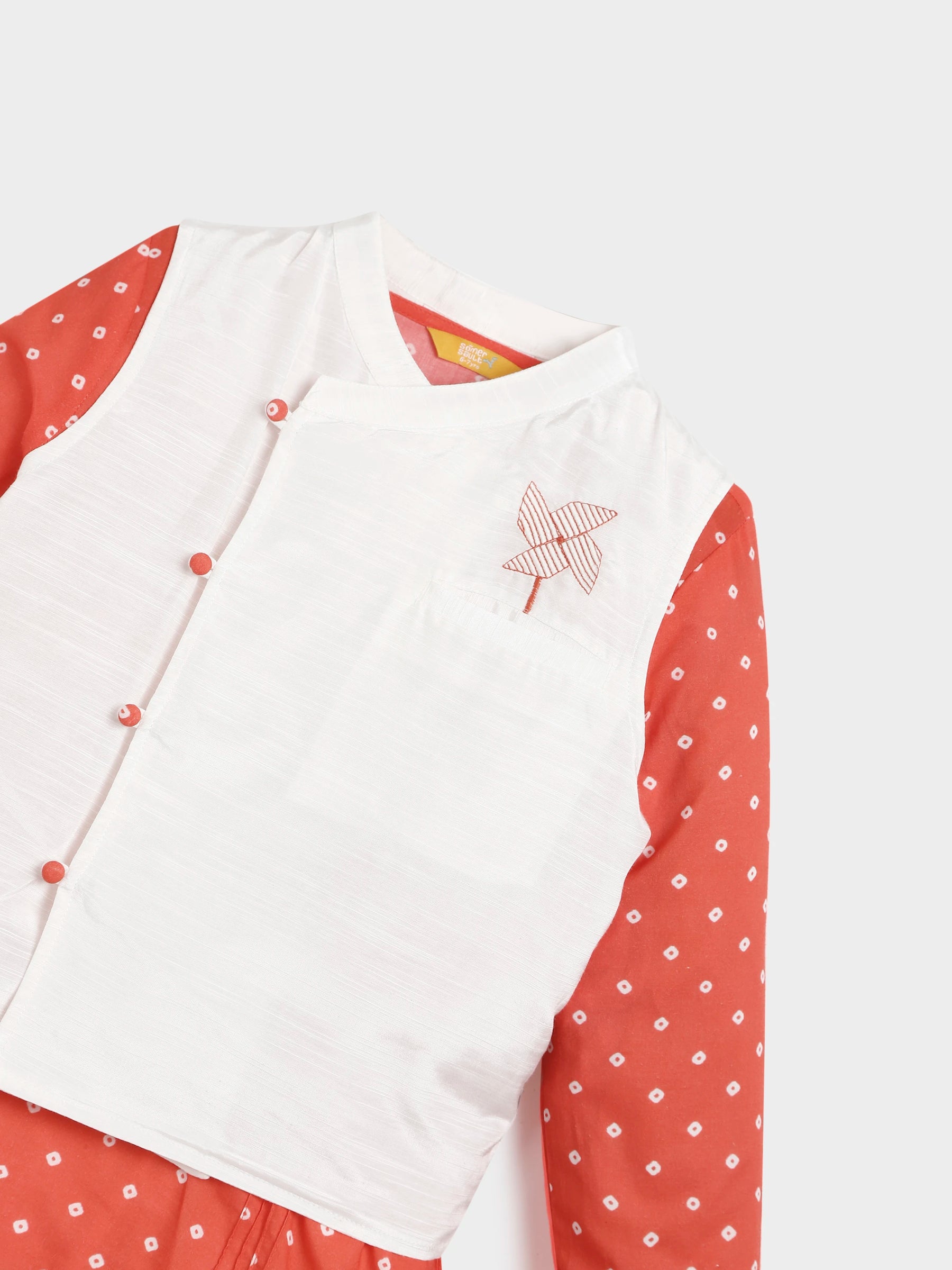 Bandhani Kurta and Jacket Set