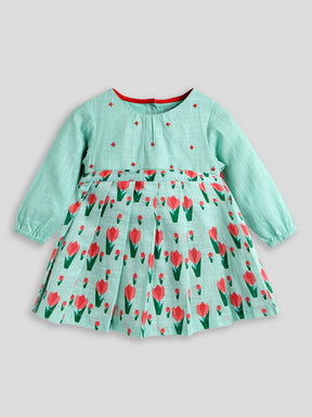 Green Tulip Bodysuit and Skirt Set- Newborn