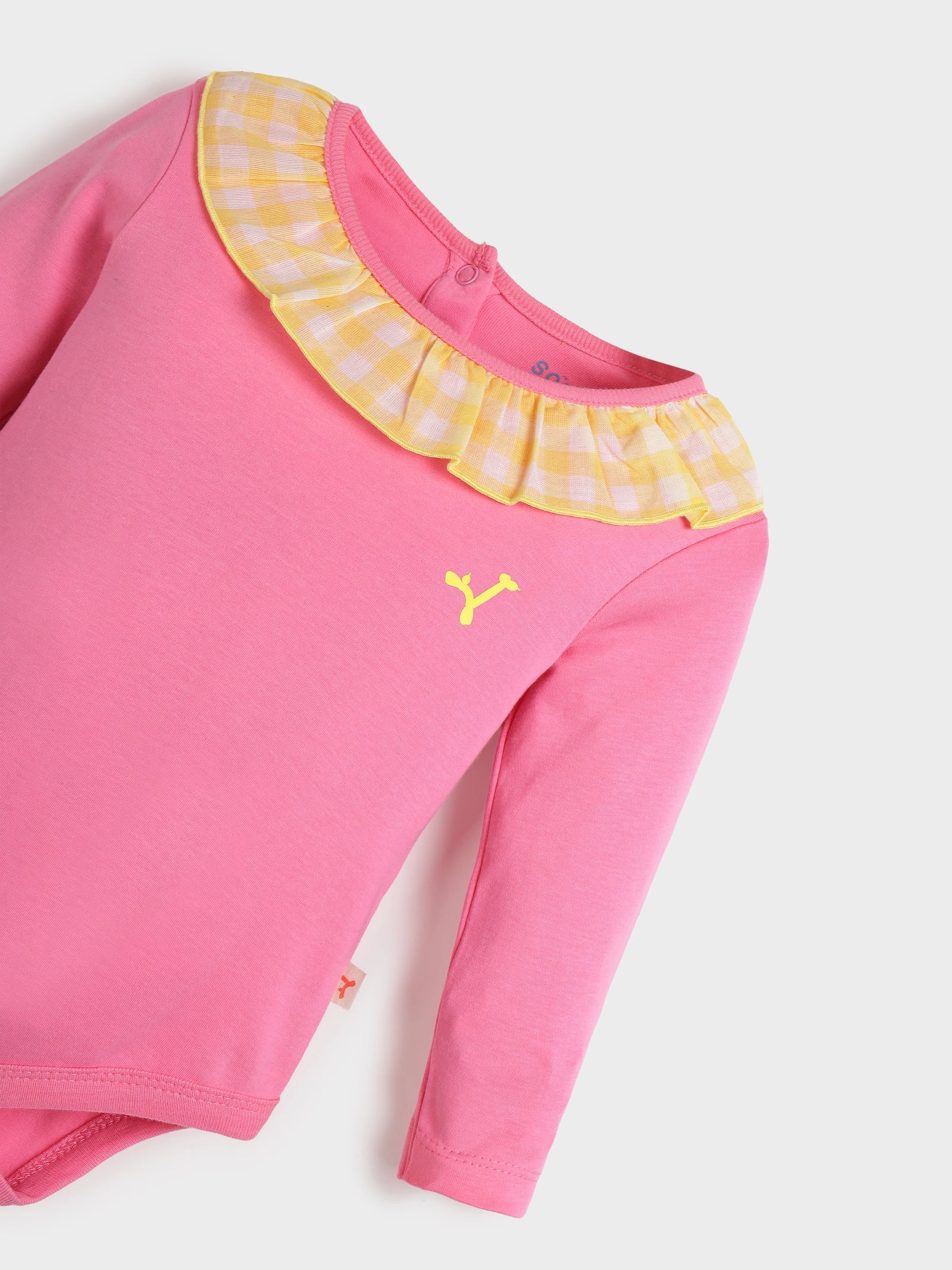 Pink ruffle bodysuit