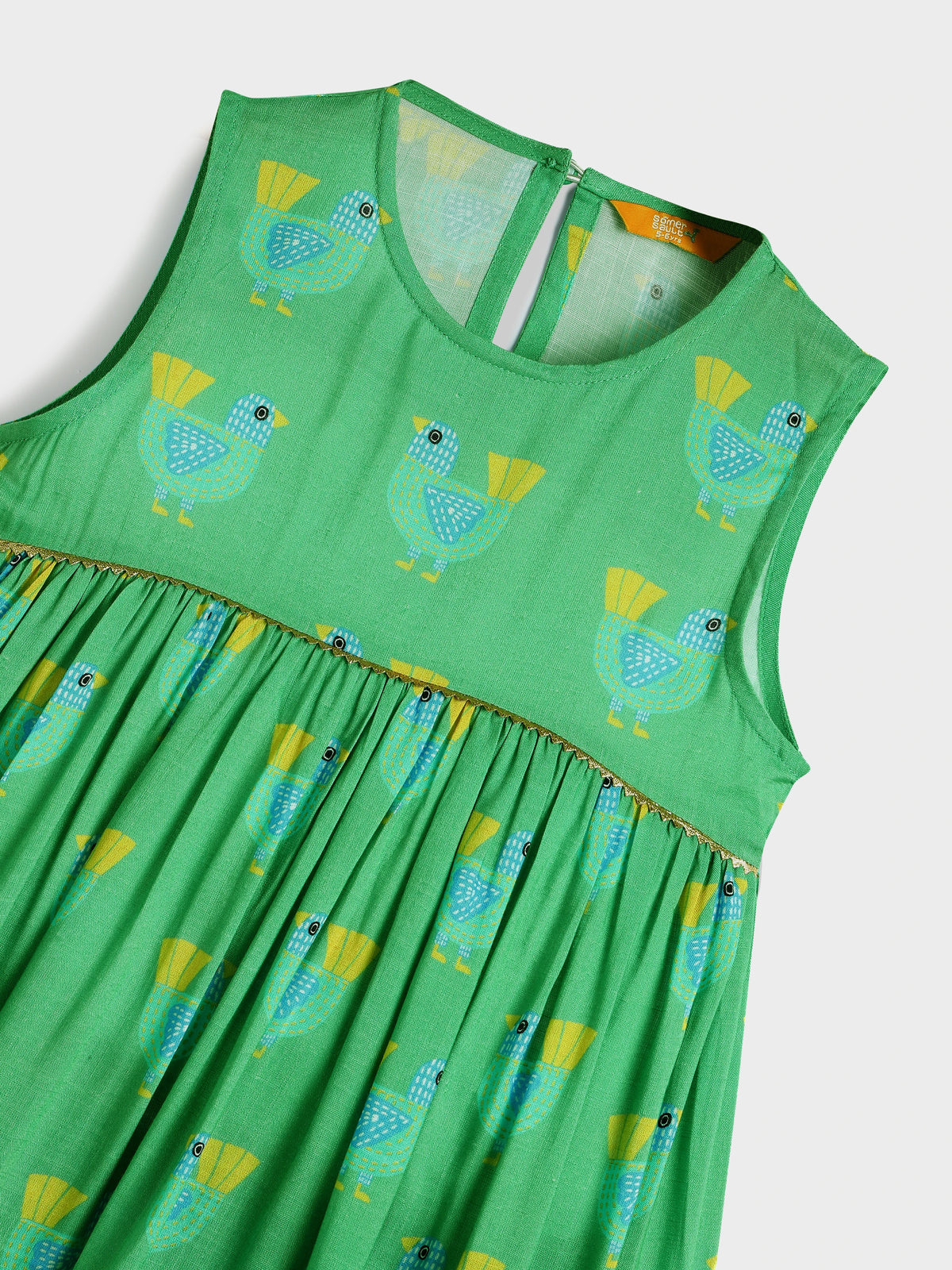 Parrot Play Printed Cotton Dress