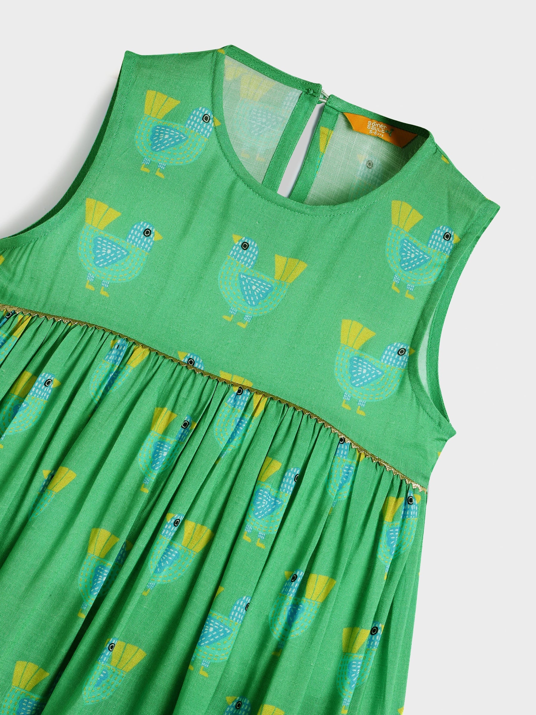 Parrot Play Printed Cotton Dress