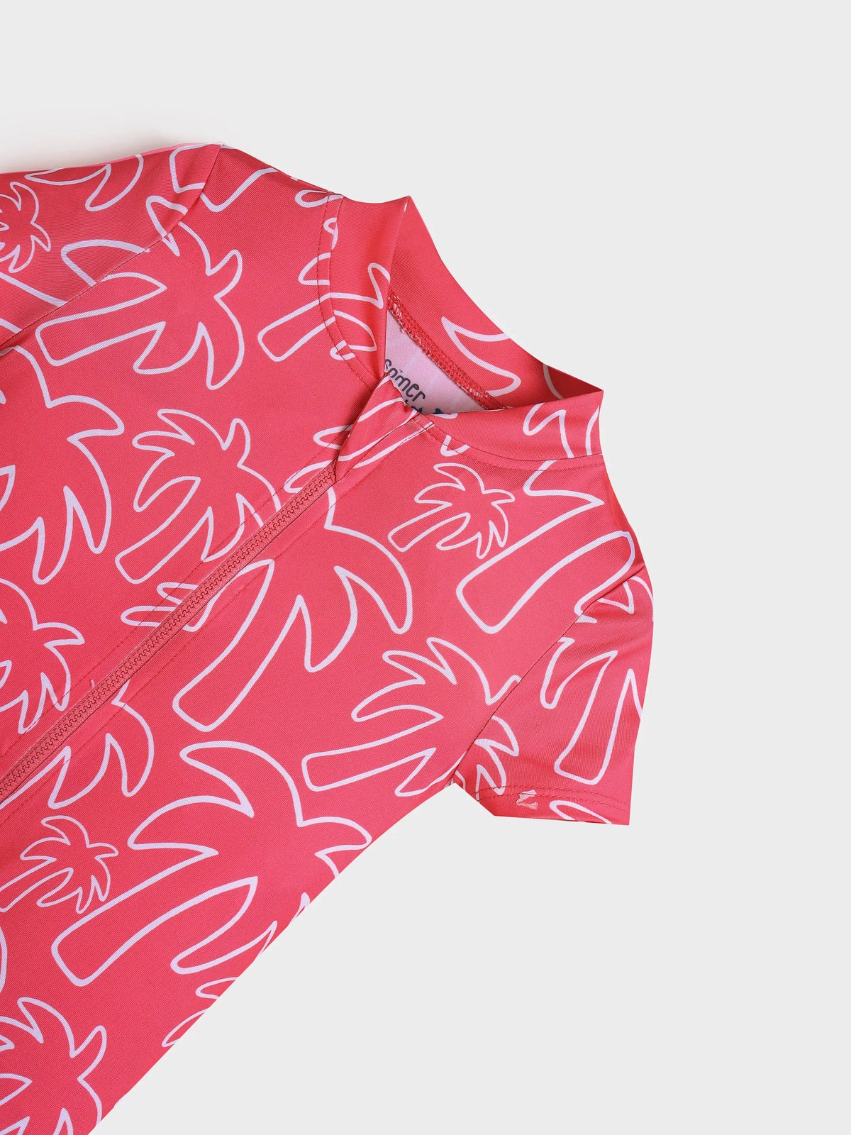 Tropical Palm Zip Swimsuit