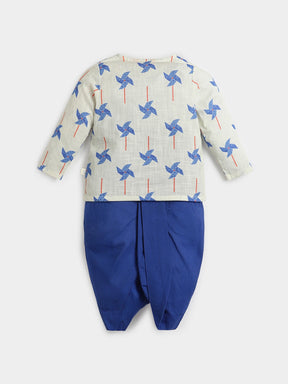 Pinwheel Printed Kurta Dhoti Set