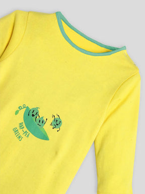 Hap-Pea Greens Footed Cotton Sleepsuit
