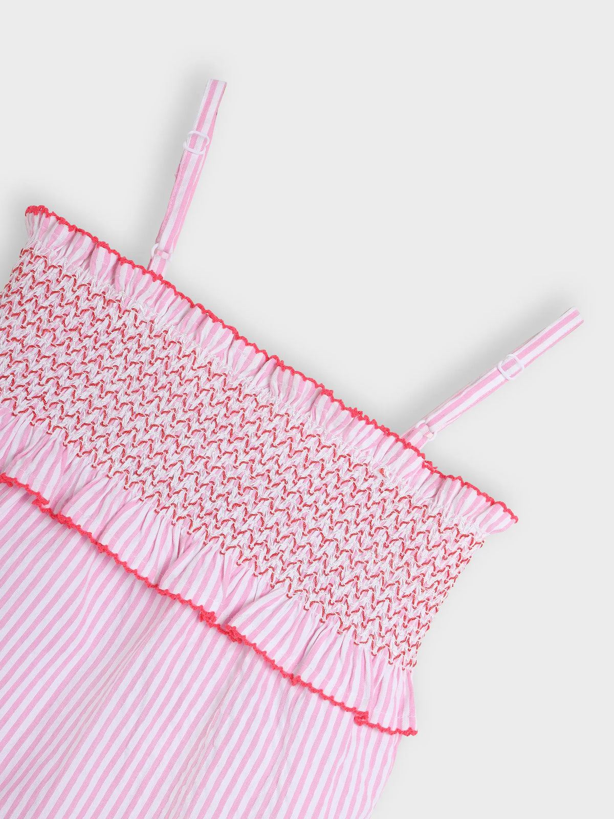 Strawberry Striped Frilly Cotton Top