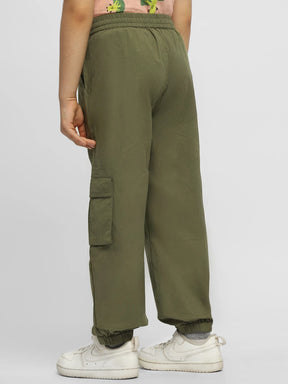 Timeless Olive Cotton Cargo Joggers