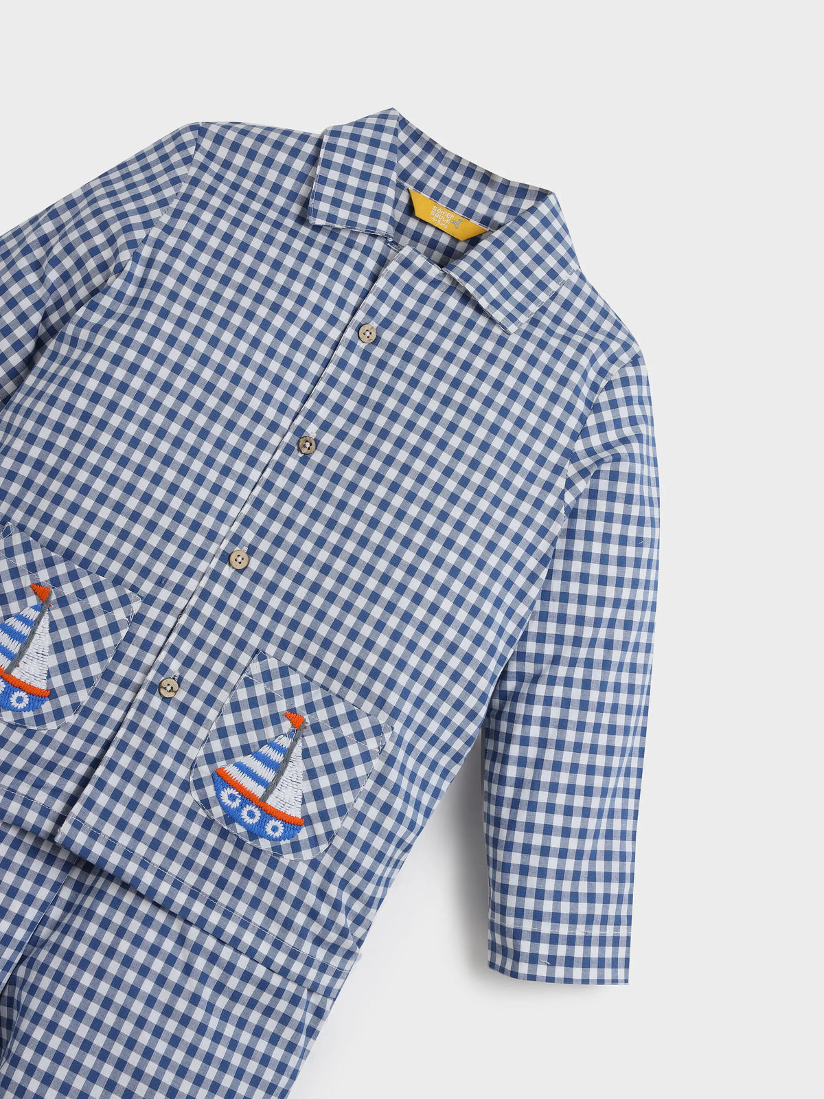 Checkered Blue Co-ord Set