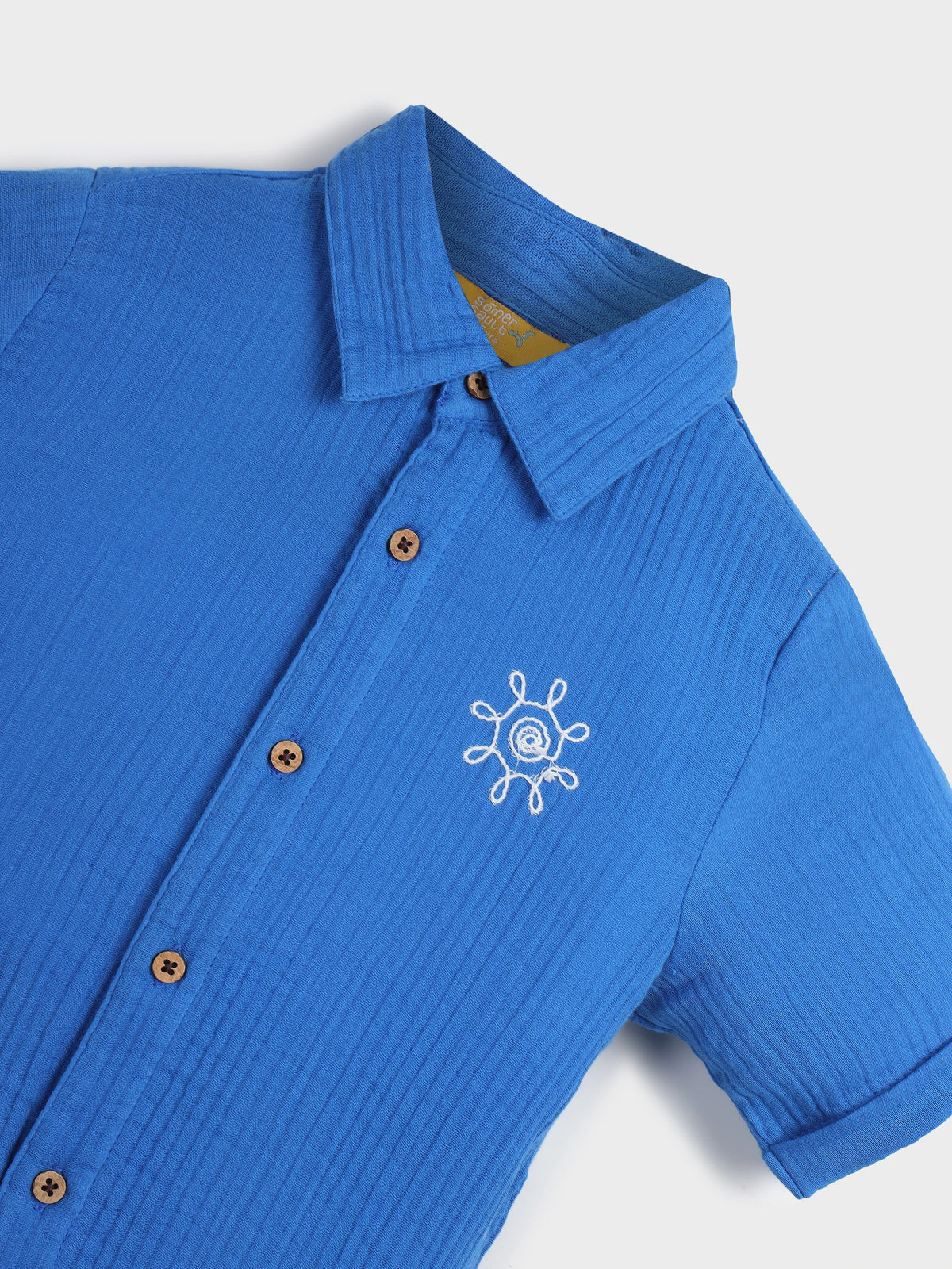 Embroidered Muslin Shirt