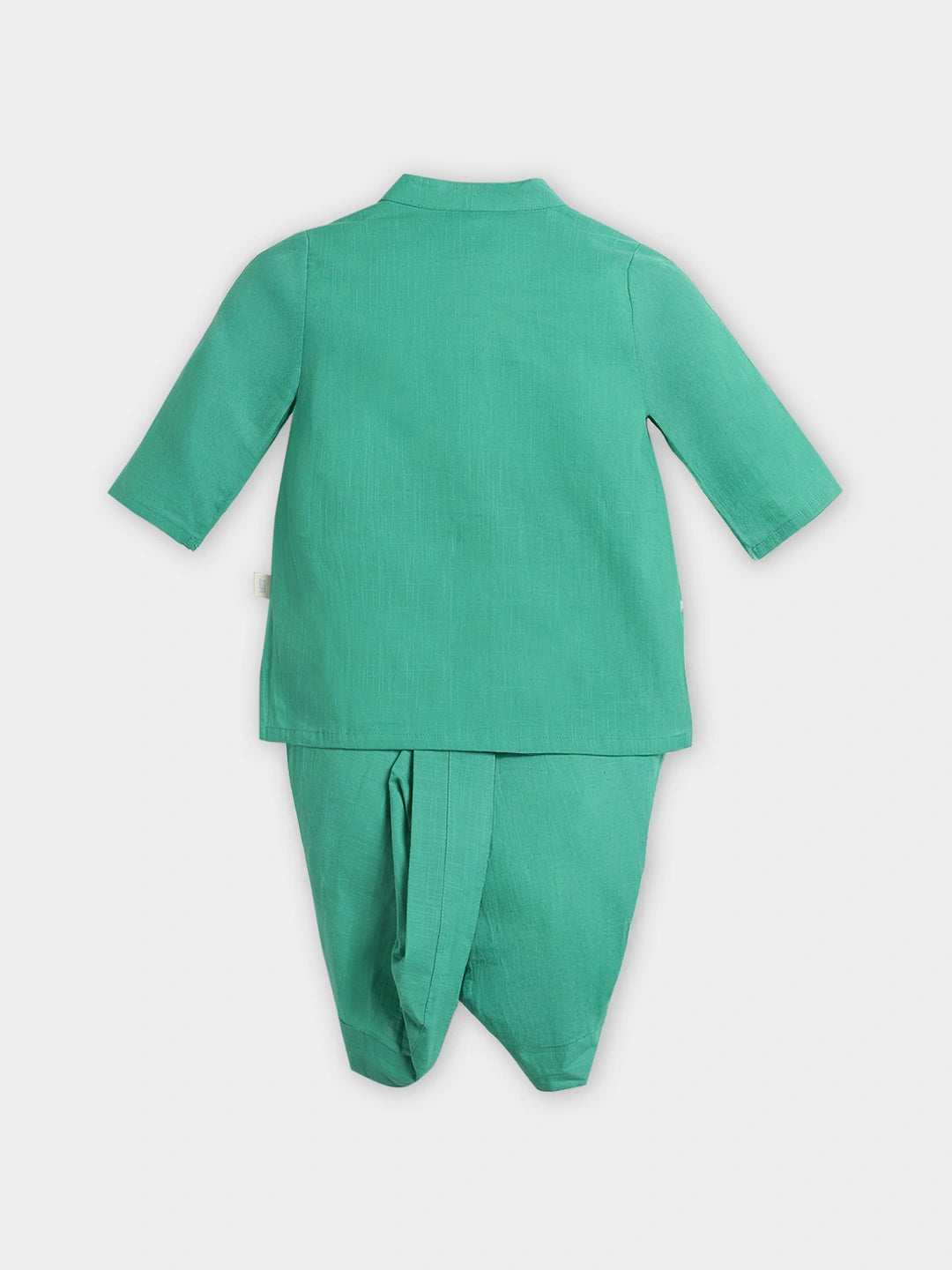 Green Embroidered Kurta Dhoti Set