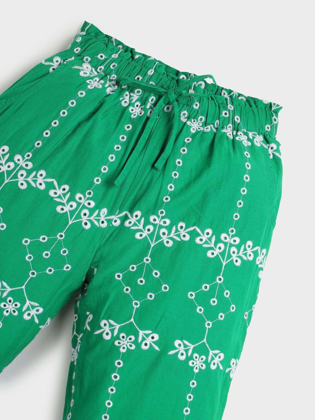 Green Schiffli Pant