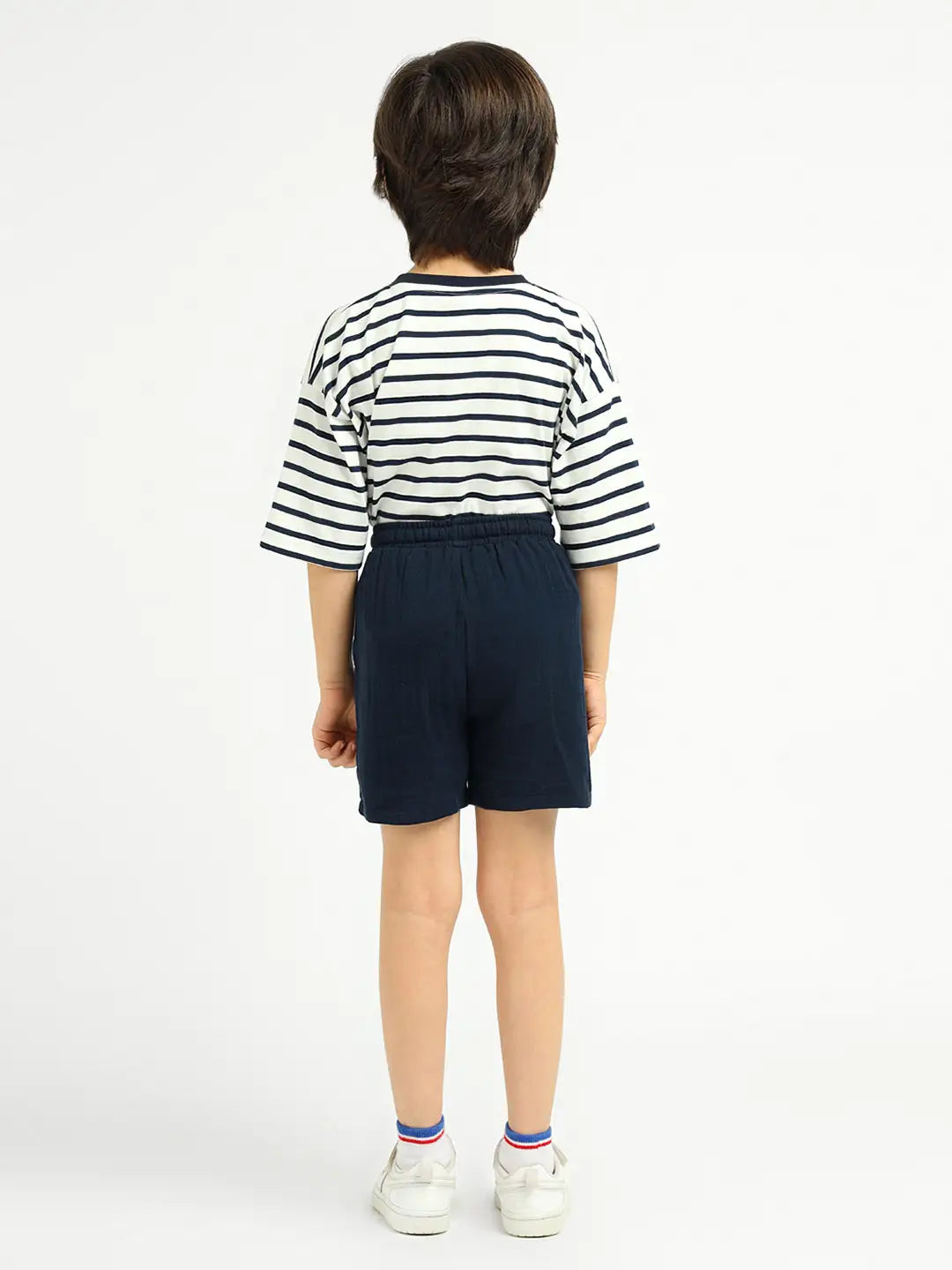 Deep Sea Striped Cotton T-Shirt and Shorts Set