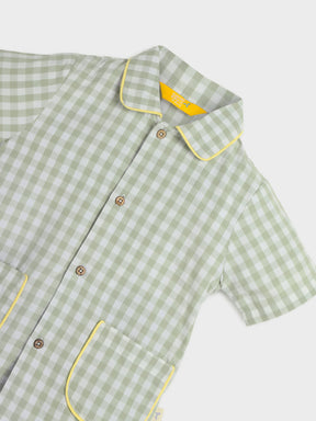 Checkered Green Shirt