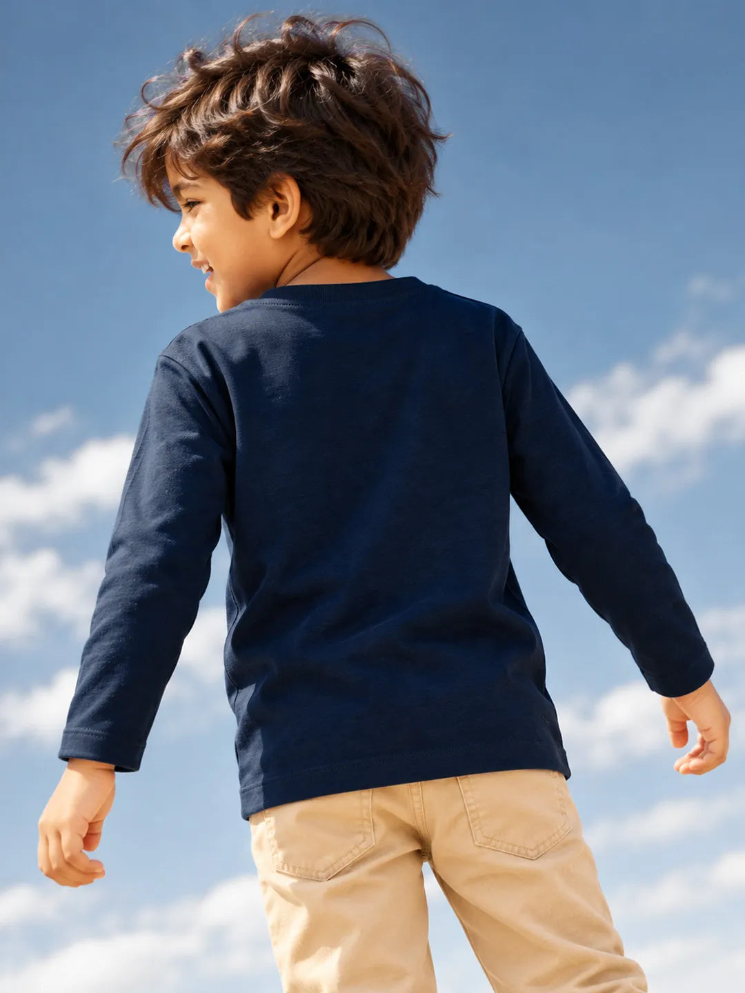 Applique Cotton Full Sleeves T-Shirt