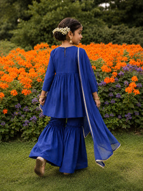 Embroidered Rayon Sharara Set