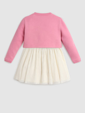 Key Notes Cotton Sweat & Tulle Skirt Set