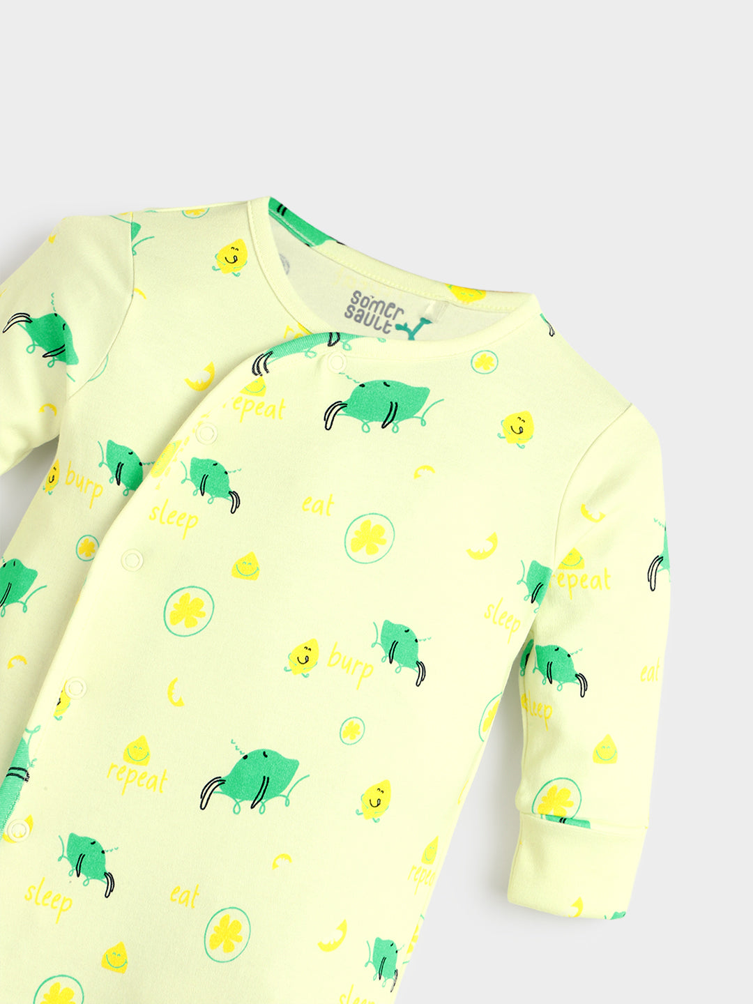 Snuggle Fit Printed Cotton Sleepsuit - Footed