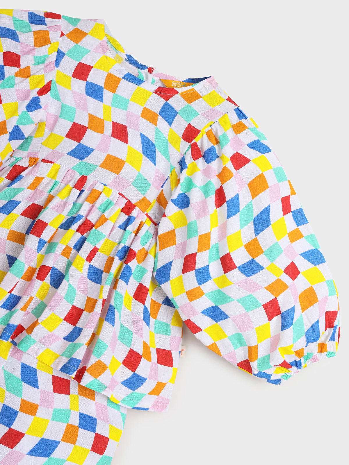 Checkered Peplum Co-ord Set
