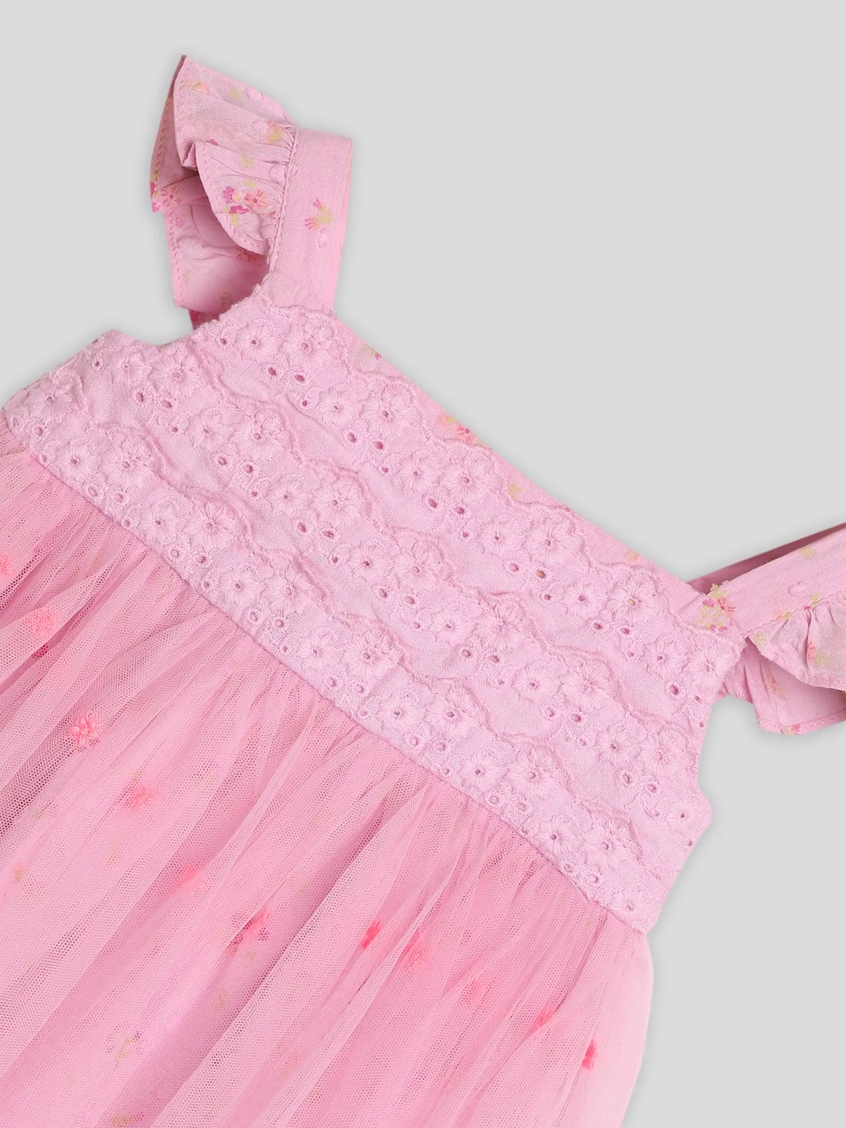 Mesh Pink Romper Dress Somersault