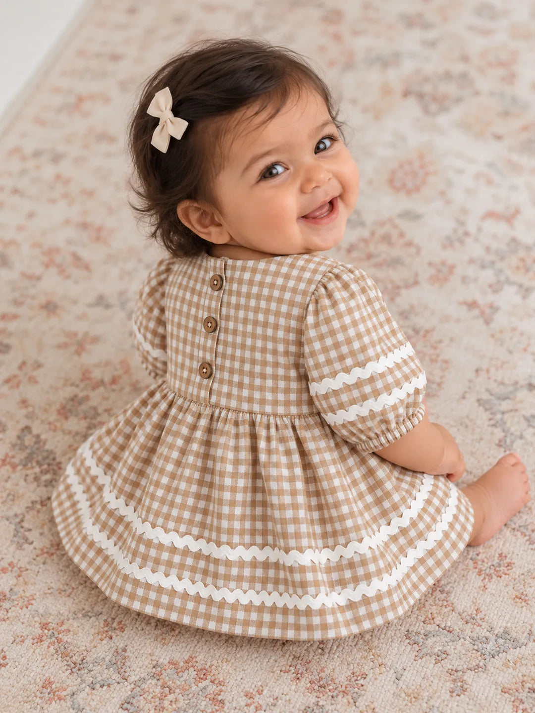 Brown Gingham Dress