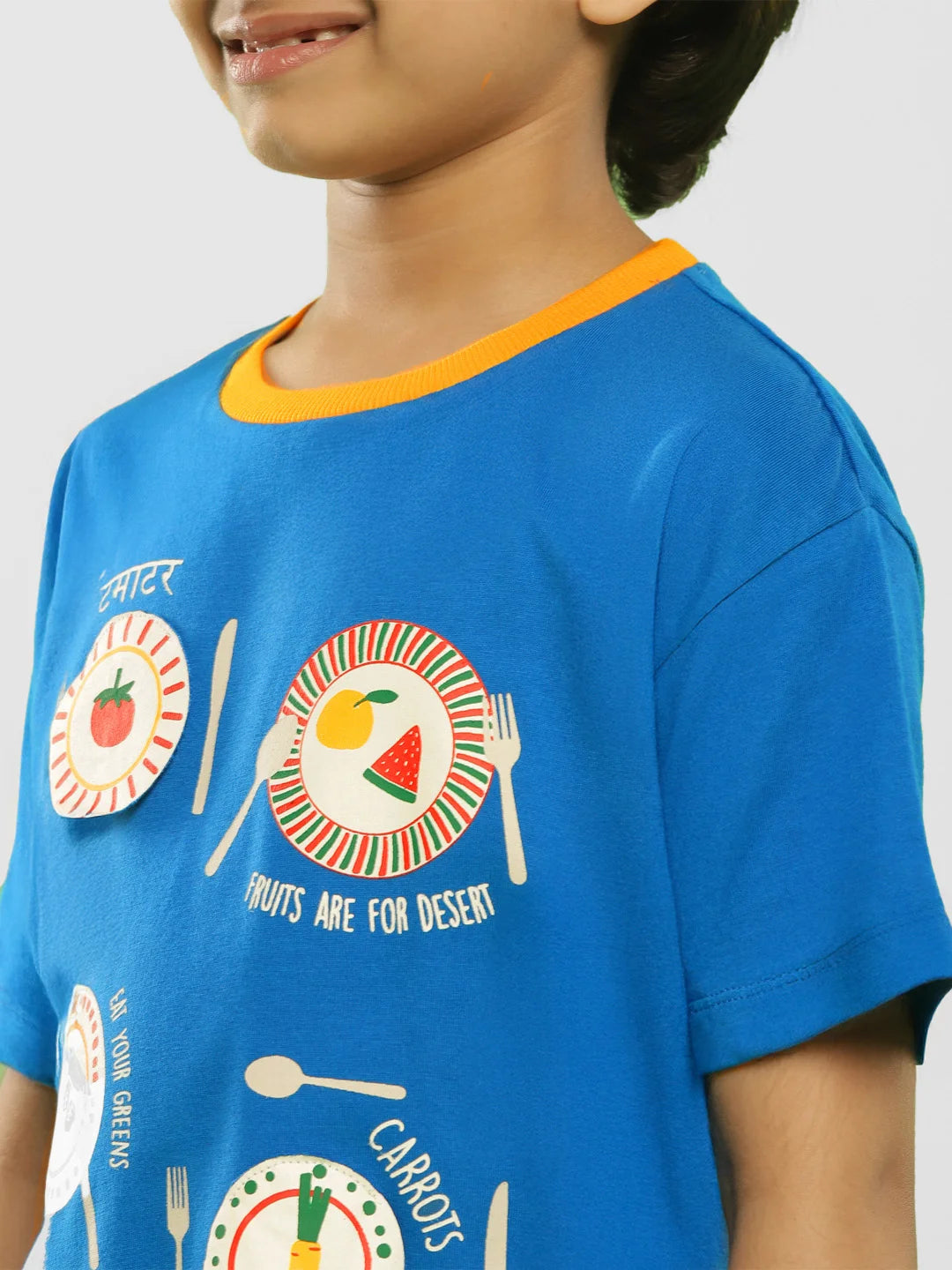 Blue Graphic T-Shirt & Denim Set