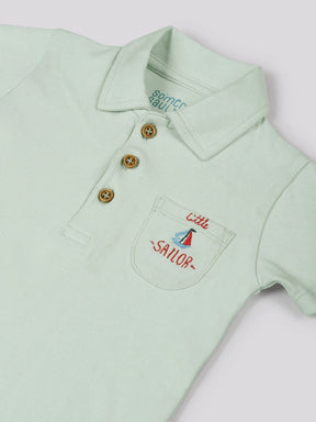 Little Sailor Cotton Bodysuit- Pack of 2