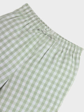 Checkered Green Shorts