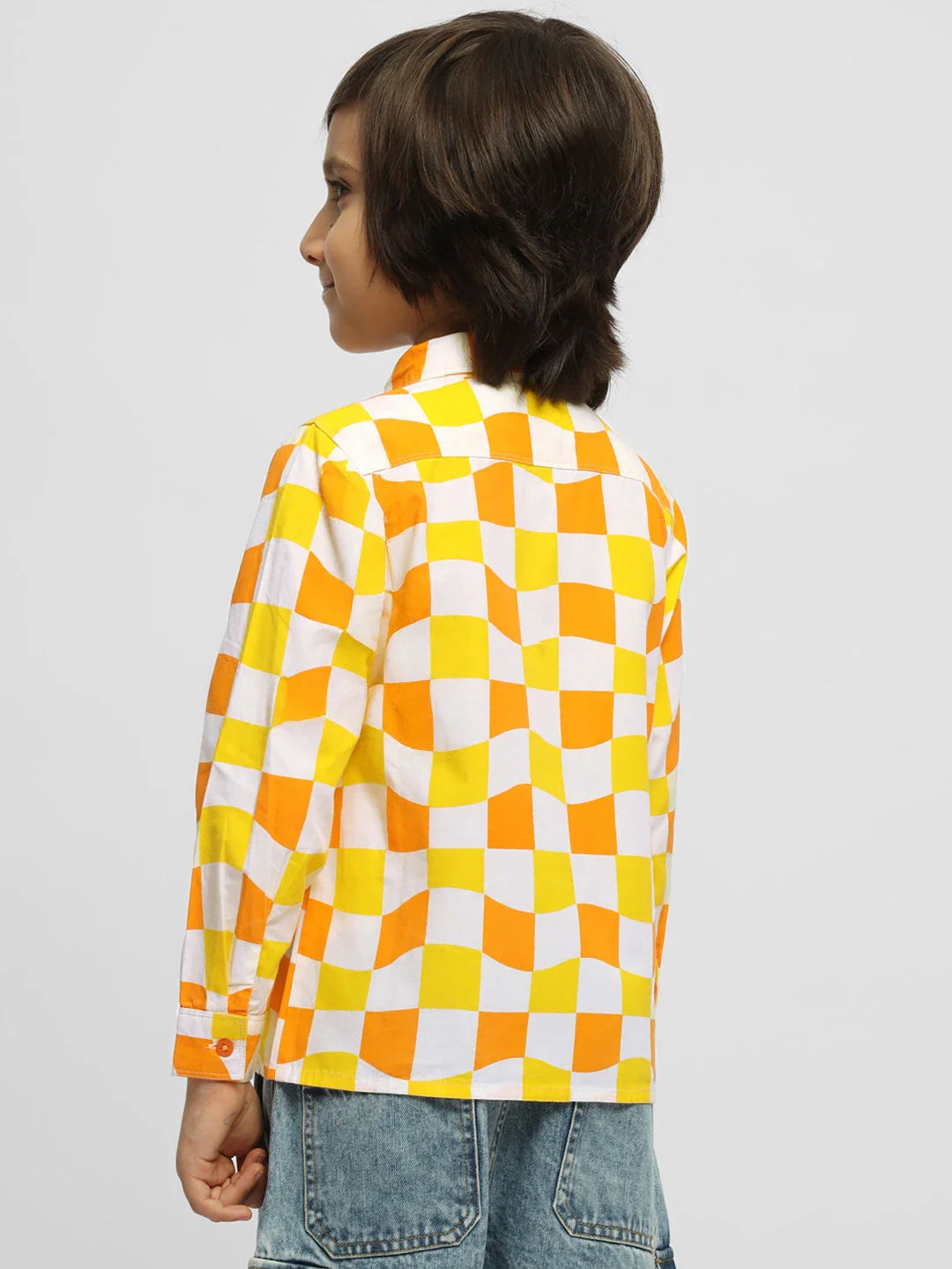 Citrus Checked Cotton Shirt