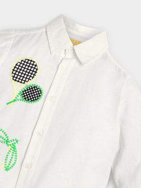 Classic White Embroidered Shirt