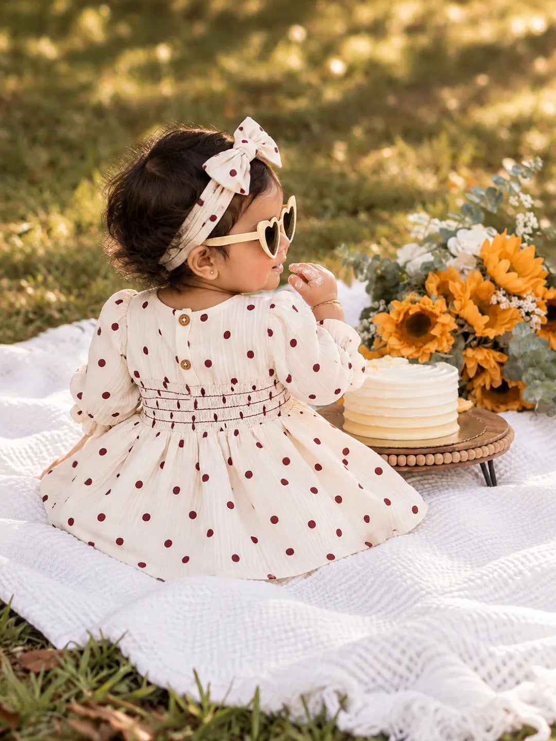 Polka Smocked Dress