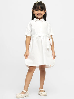 Santra Collared Cotton Shirt Dress