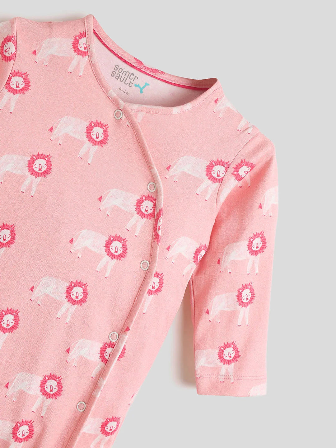 Sher Wrap Style Footed Cotton Sleepsuit