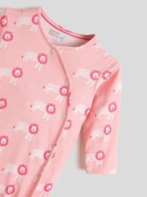 Sher Wrap Style Footed Cotton Sleepsuit