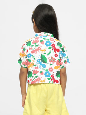 Happy Ants Drop Shoulder Cotton Shirt