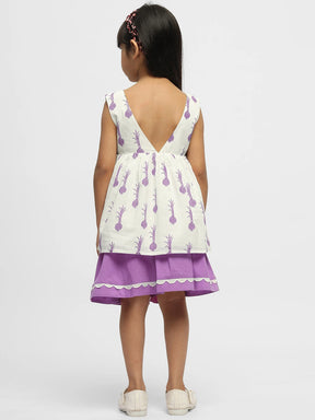 Turnip Flared Cotton Long Top & Skirt Set