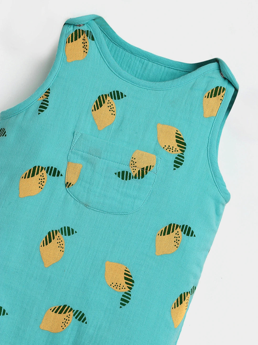Cool Lemonade Printed Cotton Romper