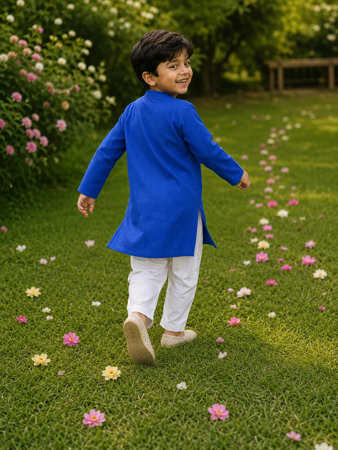 Embroidered Blue Kurta