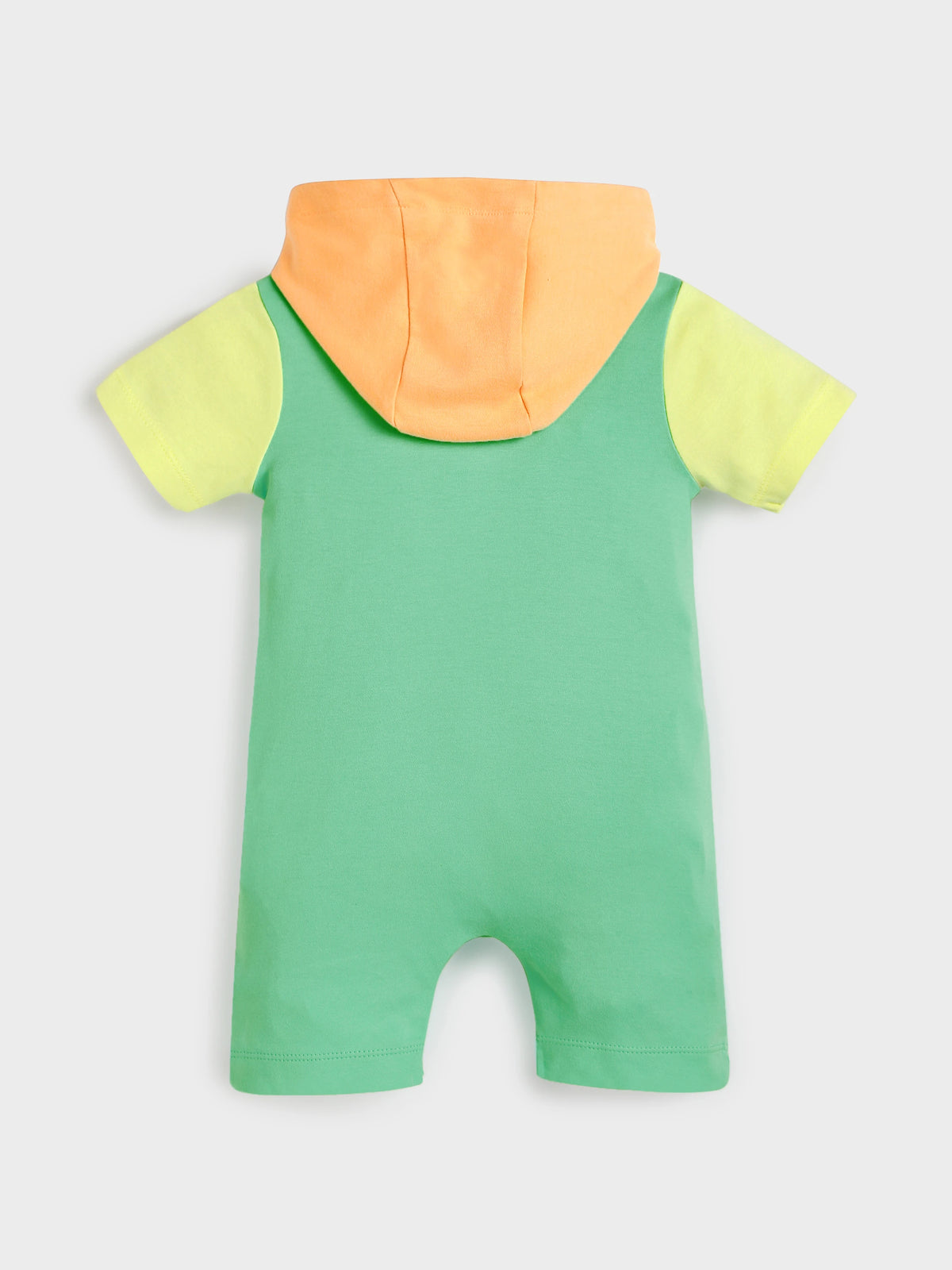Colorblock Hooded Romper