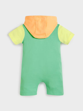 Colorblock Hooded Romper