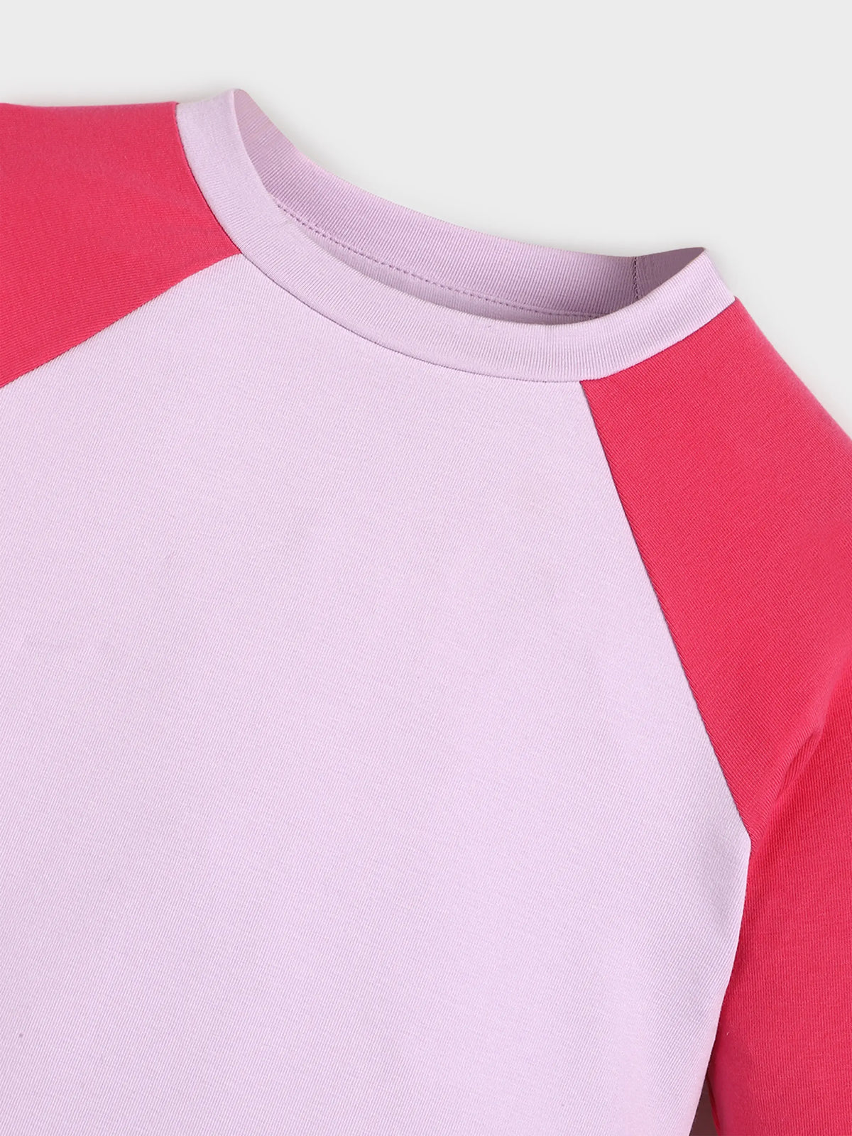 Lilac & Pink Raglan Sleeve top