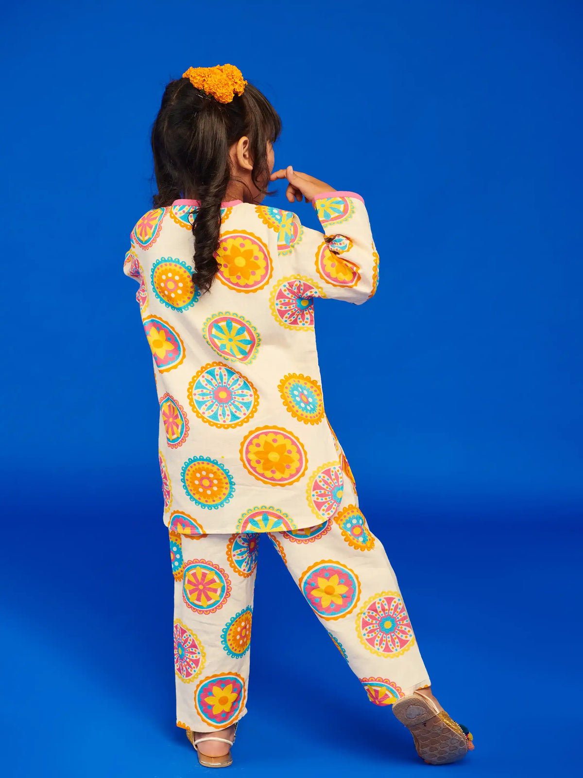 Mandana Girls Matching Kurta Set Somersault