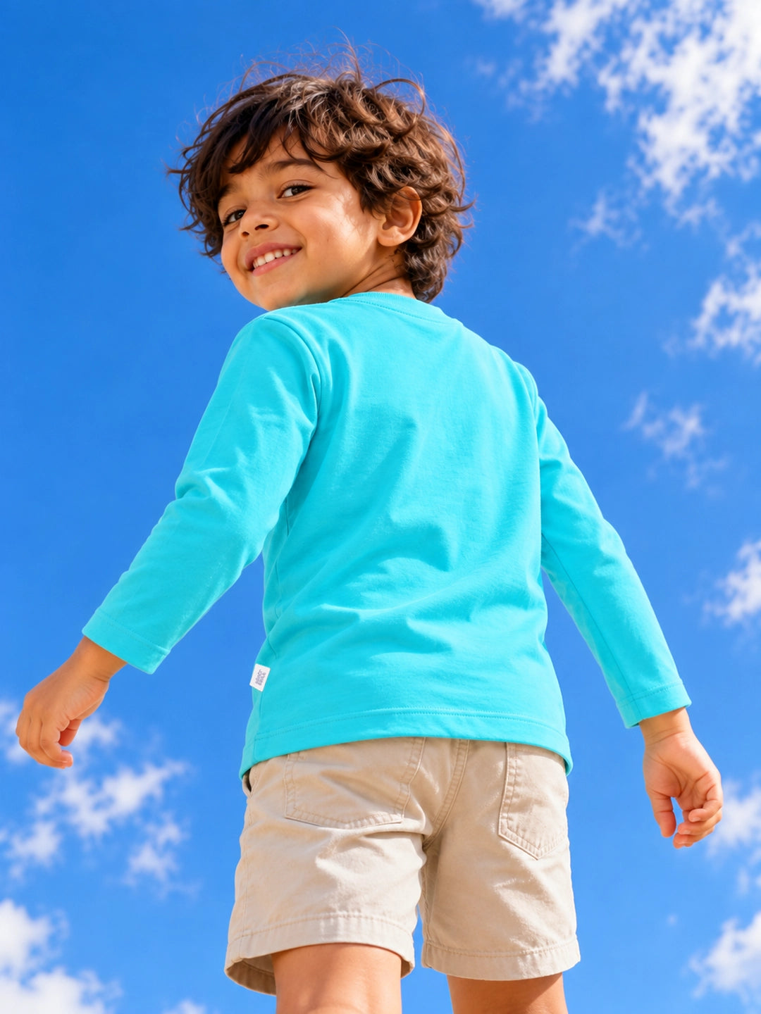 Aqua Blue Boy's T-Shirt