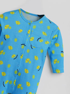 Homegrown Lemon Printed Cotton Sleepsuit